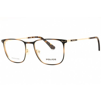 Police Men's Eyeglasses - Shiny Rose Gold Metal Full Rim Square Frame | VPLG68M 320 ,