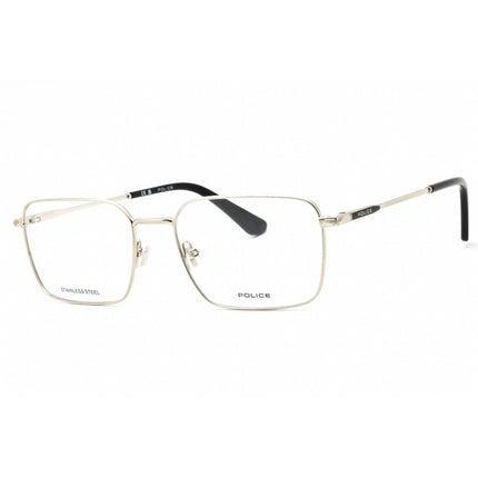 Police Men's Eyeglasses - Shiny Glossed Palladium Metal Rectangular | VPLG69 0Q39 ,