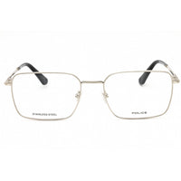Police Men's Eyeglasses - Shiny Glossed Palladium Metal Rectangular | VPLG69 0Q39 ,