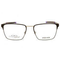 Police Men's Eyeglasses - Matte Satin Palladium Metal Square Frame | VPLG79M 8BMY ,