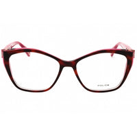 Police Women's Eyeglasses - Havana With Fuchsia Parts Cat Eye Frame | VPLL32 0AHL ,