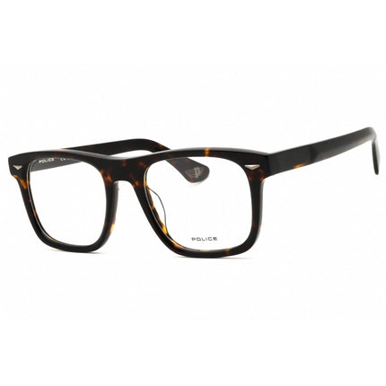 Police Men's Eyeglasses - Shiny Dark Havana Plastic Full Rim Square | VPLL72E 722V ,