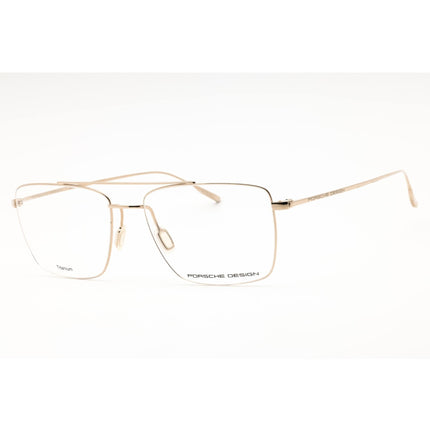 Porsche Men's Eyeglasses - Gold Titanium Pilot Shape Frame Clear Demo Lens | P8381 B ,