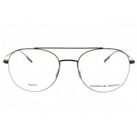 Porsche Men's Eyeglasses - Black Full Rim Aviator Frame Clear Demo Lens | P8395 A ,