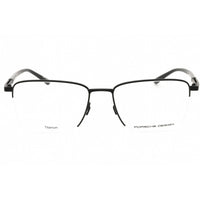 Porsche Men's Eyeglasses - Black/Grey Titanium Half Rim Square Shape Frame | P8730 A ,