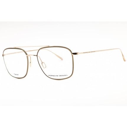 Porsche Men's Eyeglasses - Gold/ Grey Titanium Full Rim Pilot Shape Frame | P8749 C ,