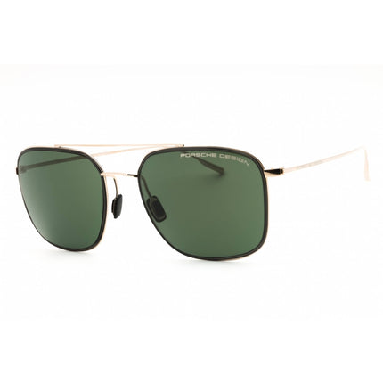 Porsche Men's Sunglasses - Gold/Green Titanium Full Rim Pilot Shape Frame | P8940 C ,