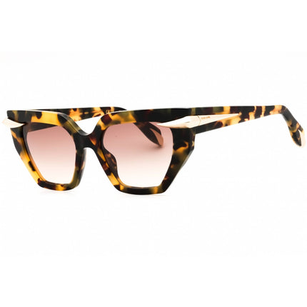 Roberto Cavalli Women's Sunglasses - Shiny Havana Cat Eye Shape Frame | SRC001M 0AGG ,