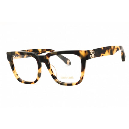 Roberto Cavalli Women's Eyeglasses - Shiny Havana Acetate Square Frame | VRC026M 0AGG ,