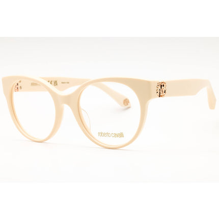 Roberto Cavalli Women's Eyeglasses - Shiny Beige Acetate Cat Eye Frame | VRC027M 09X7 ,