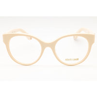 Roberto Cavalli Women's Eyeglasses - Shiny Beige Acetate Cat Eye Frame | VRC027M 09X7 ,
