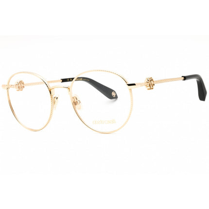 Roberto Cavalli Women's Eyeglasses - Shiny Rose Gold Metal Round Frame | VRC047 0300 ,