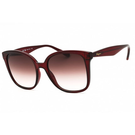 Salvatore Ferragamo Women's Sunglasses - Crystal Burgundy Square Frame | SF1072S 630 ,
