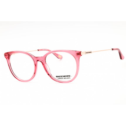Skechers Women's Eyeglasses - Shiny Pink Acetate Full Rim Round Frame | SE2167 072 ,