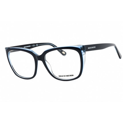 Skechers Women's Eyeglasses - Shiny Blue Acetate Full Rim Cat Eye Frame | SE2188 090 ,