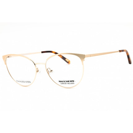 Skechers Women's Eyeglasses - Pale Gold Metal Full Rim Cat Eye Frame | SE2212 032 ,