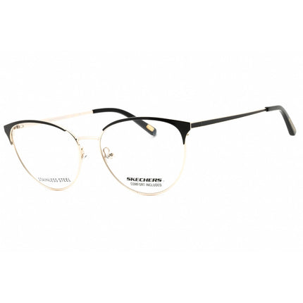 Skechers Women's Eyeglasses - Pink Gold Metal Full Rim Cat Eye Frame | SE2212 033 ,