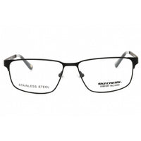 Skechers Men's Eyeglasses - Matte Black Metal Full Rim Rectangular Frame | SE3376 002 ,