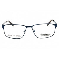 Skechers Men's Eyeglasses - Matte Blue Metal Full Rim Rectangular Frame | SE3376 091 ,