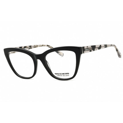 Skechers Women's Eyeglasses - Shiny Black Acetate Full Rim Cat Eye Frame | SE50035 001 ,