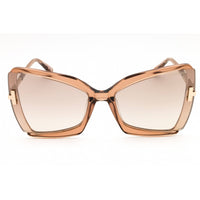 Tom Ford Women's Sunglasses - Shiny Beige Havana Plastic Full Rim | FT0766 GIA 57G ,