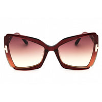 Tom Ford Women's Sunglasses - Shiny Bordeaux Plastic Full Rim Cat Eye | FT0766 69T ,