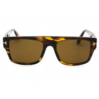 Tom Ford Men's Sunglasses - Shiny Dark Brown Acetate Square Shape Frame | FT0907 48J ,