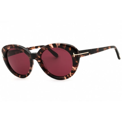 Tom Ford Women's Sunglasses - Coloured Havana Acetate Full Rim Cat Eye | FT1009 55Y ,