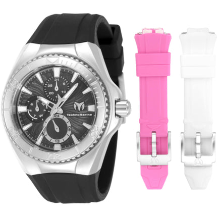 Technomarine Women's Watch - Cruise California Quartz Black Dial Strap | TM-124021 ,