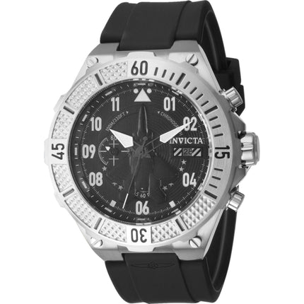 Invicta Men's Watch - Aviator Quartz Chronograph Black Dial Silicone Strap | 39888 ,
