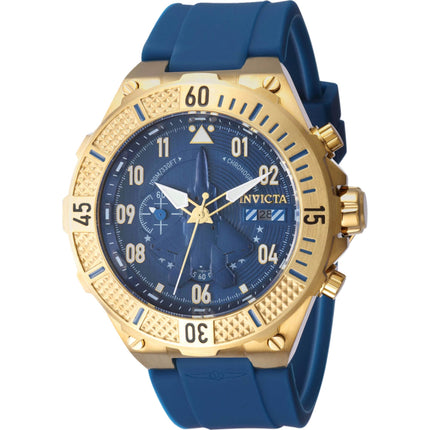 Invicta Men's Watch - Aviator Quartz Chronograph Blue Dial Silicone Strap | 39890 ,
