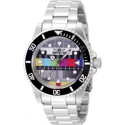 Invicta Men's Watch - Pop Art Limited Editions Silver Tone, Black Bezel | 49062 ,
