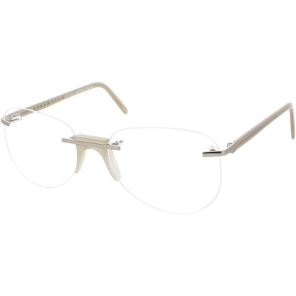 Andy Wolf Men's Eyeglasses - Grey/Matte Silver Metal/Acetate Pilot Frame | Faria C ,