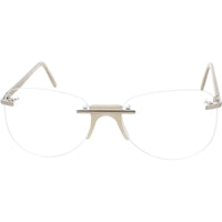 Andy Wolf Men's Eyeglasses - Grey/Matte Silver Metal/Acetate Pilot Frame | Faria C ,