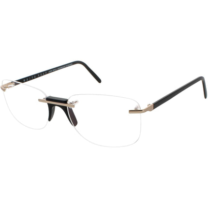 Andy Wolf Men's Eyeglasses - Black Metal/Acetate Square Shape Rimless Frame | Fenn A ,