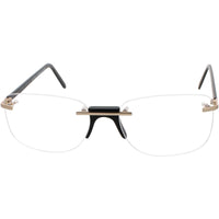 Andy Wolf Men's Eyeglasses - Black Metal/Acetate Square Shape Rimless Frame | Fenn A ,