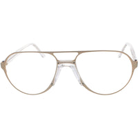 Andy Wolf Men's Eyeglasses - Gold/Crystal Metal/Acetate Aviator Full Rim | Adams C ,