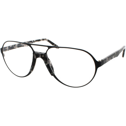 Andy Wolf Men's Eyeglasses - Gun/Brown Metal/Acetate Aviator Full Rim Frame | Adams F ,