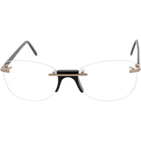 Andy Wolf Men's Eyeglasses - Black Metal/Acetate Cat Eye Shape Full Rim Frame | Erez A ,