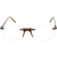 Andy Wolf Men's Eyeglasses - Brown Metal/Acetate Cat Eye Shape Full Rim Frame | Erez C ,