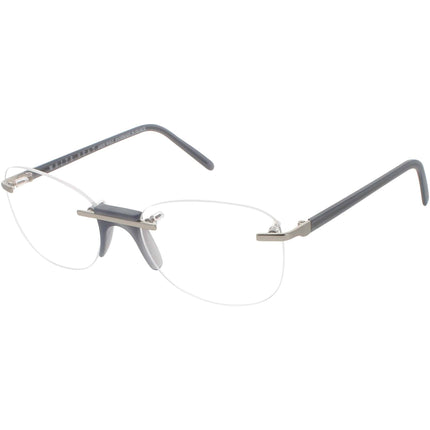Andy Wolf Men's Eyeglasses - Grey Metal/Acetate Full Rim Frame Demo Lens | Erez D ,