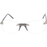 Andy Wolf Men's Eyeglasses - Grey Metal/Acetate Full Rim Frame Demo Lens | Erez D ,