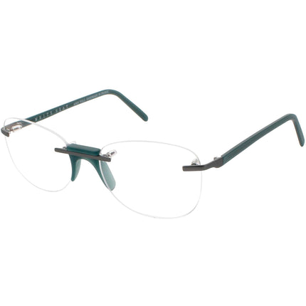 Andy Wolf Men's Eyeglasses - Green Metal/Acetate Cat Eye Shape Full Rim Frame | Erez E ,