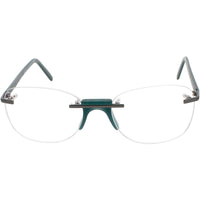 Andy Wolf Men's Eyeglasses - Green Metal/Acetate Cat Eye Shape Full Rim Frame | Erez E ,