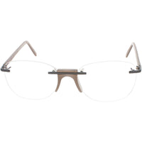 Andy Wolf Men's Eyeglasses - Dark Grey Metal/Acetate Cat Eye Full Rim Frame | Erez F ,