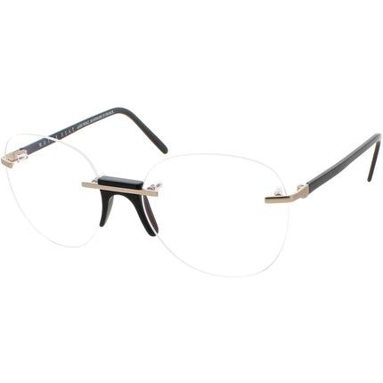 Andy Wolf Men's Eyeglasses - Black Metal/Acetate Cat Eye Full Rim Frame | Ethen A ,