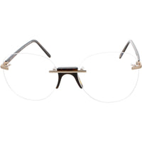 Andy Wolf Men's Eyeglasses - Havana Metal/Acetate Cat Eye Full Rim Frame | Ethen B ,