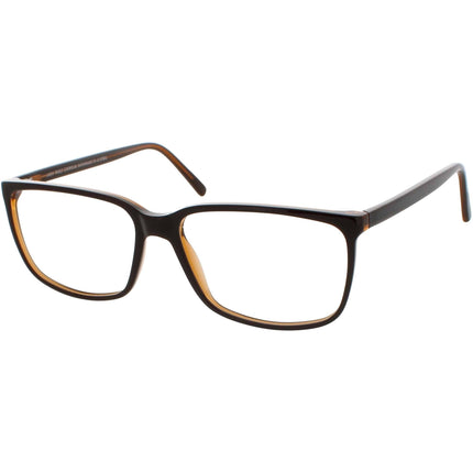 Andy Wolf Unisex Eyeglasses - Brown/Orange Acetate Square Full Rim Frame | 4526 E ,