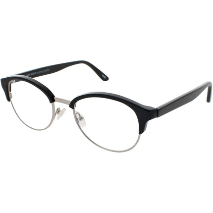 Andy Wolf Unisex Eyeglasses - Black Metal/Acetate Round Shape Frame Demo Lens | 4543 A ,