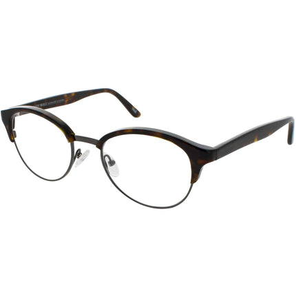 Andy Wolf Unisex Eyeglasses - Brown Metal/Acetate Round Shape Frame Demo Lens | 4543 B ,